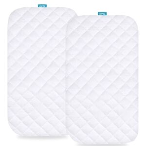 Biloban White Quilted Fitted Bassinet Mattress Cover